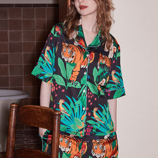 Ahtapot Desenli Uzun Kollu Pijama Takımı