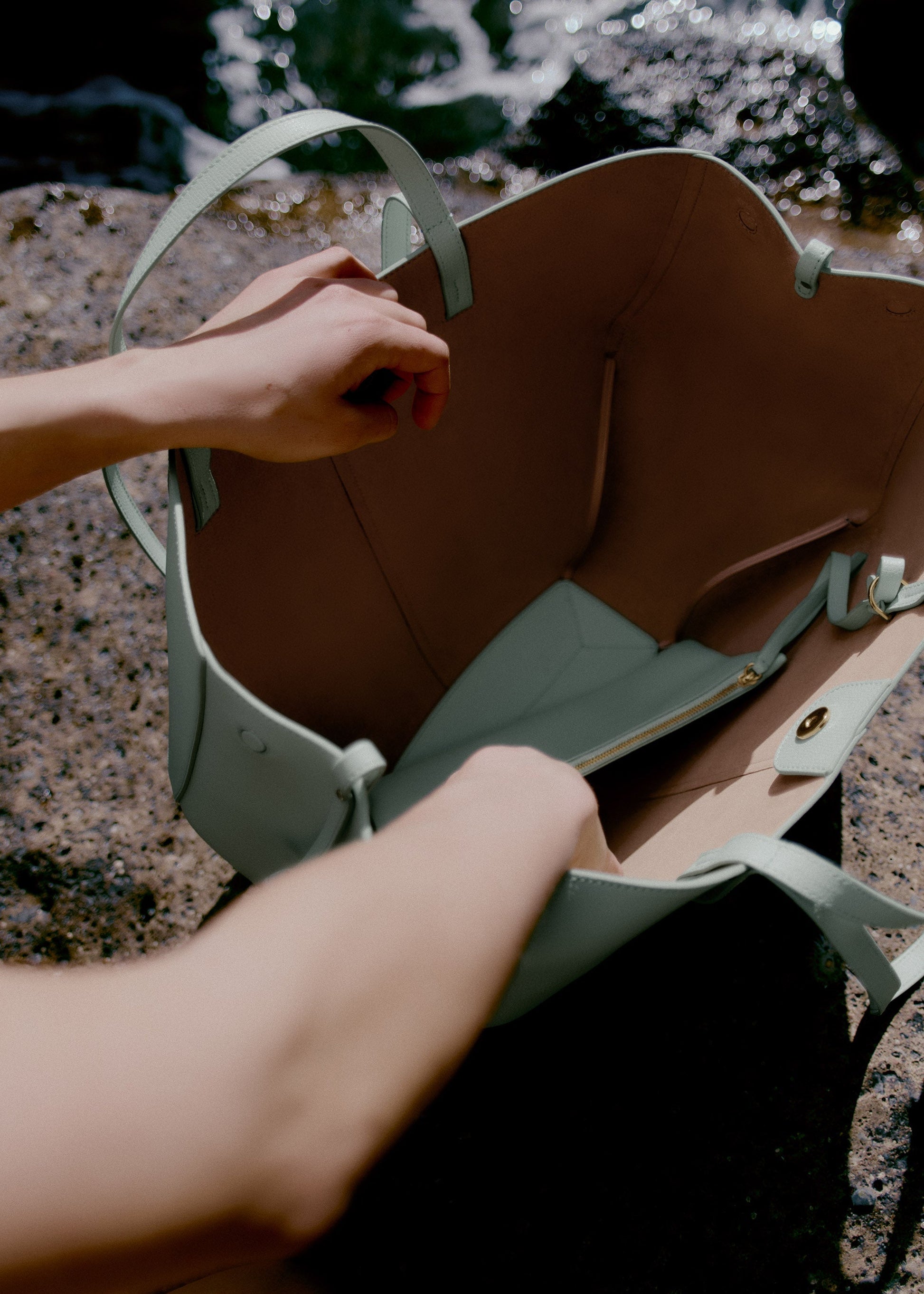 Cirelle Tote Çanta - Su yeşili