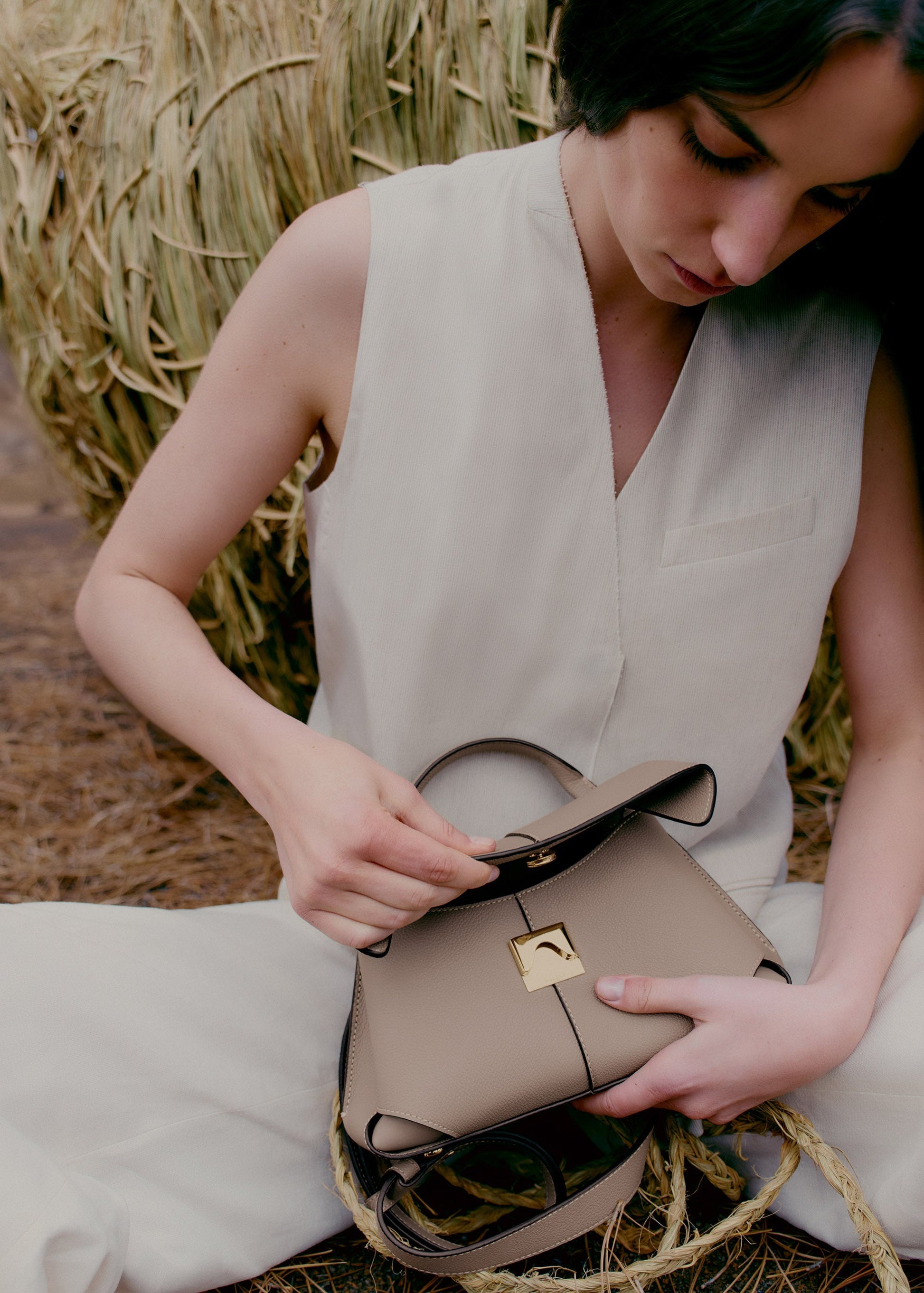 Velna Small El Çantası - Kum beji