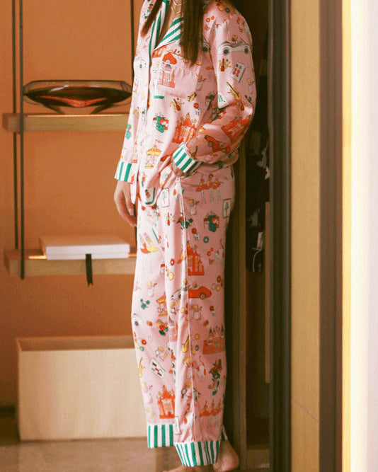 Lüks Mahjong Kraliçe Pijama Seti