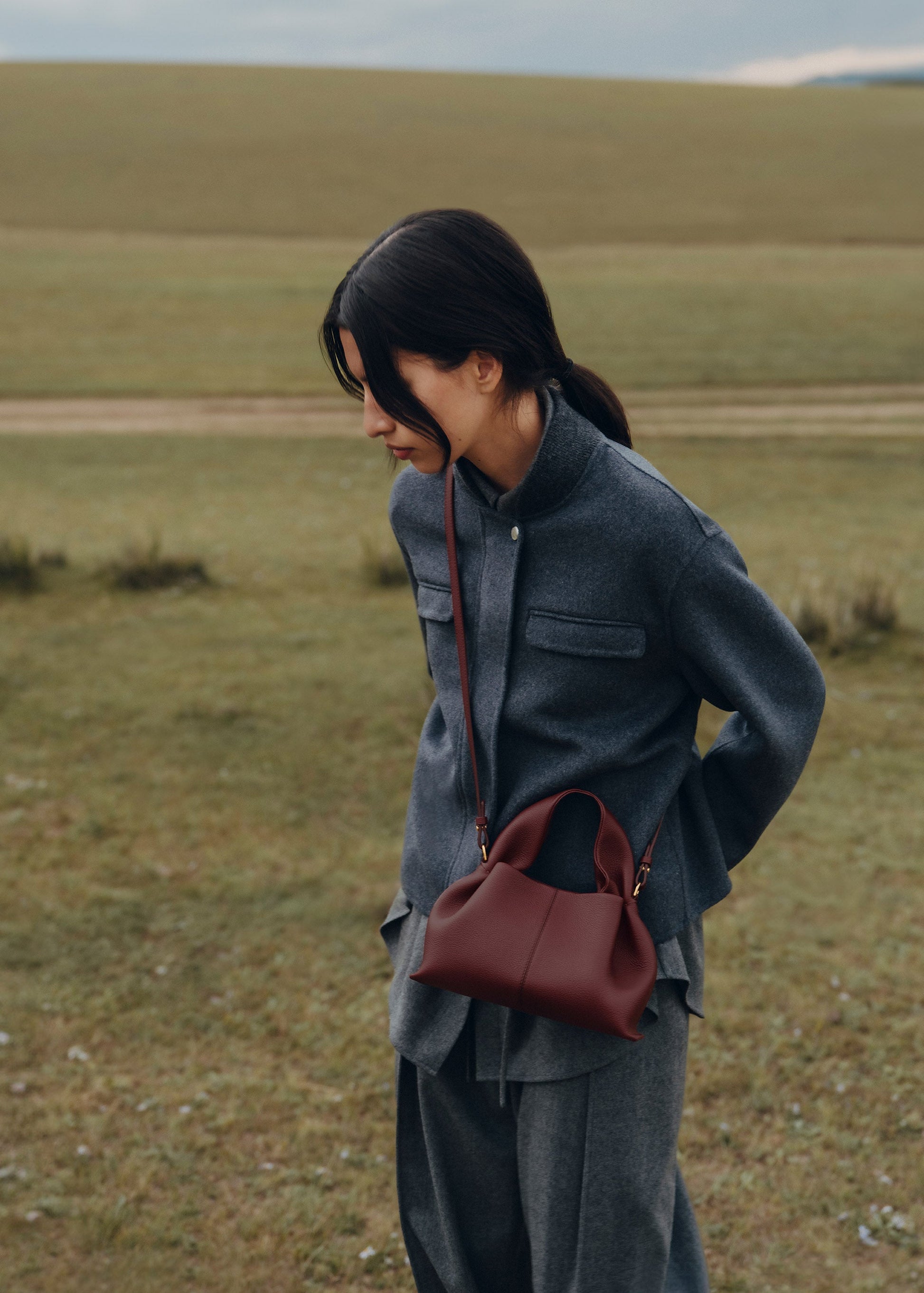 Minoa Small El Çantası - Vişne kırmızısı