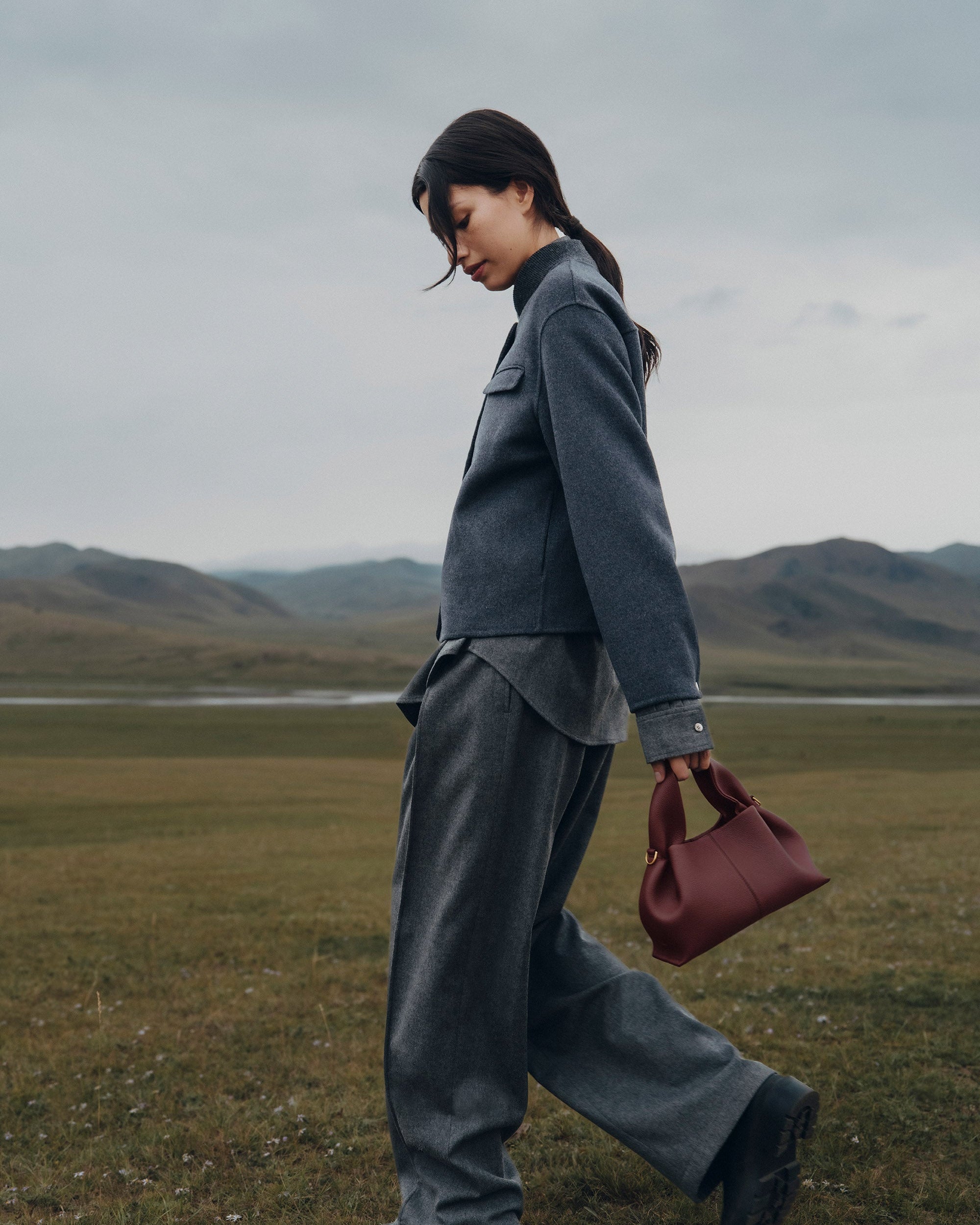 Minoa Small El Çantası - Vişne kırmızısı