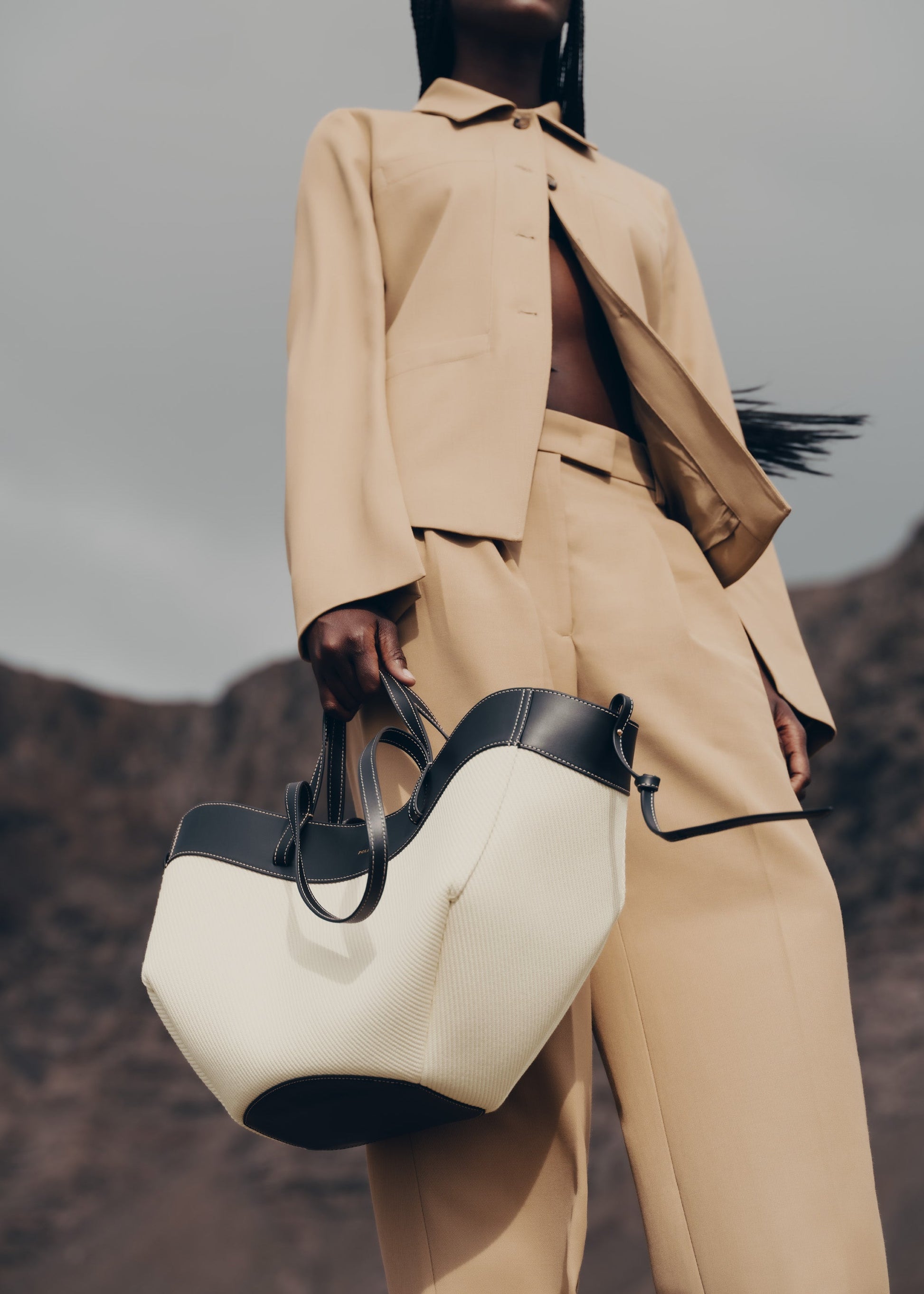 Cirelle Tote Çanta - Beyaz/Siyah