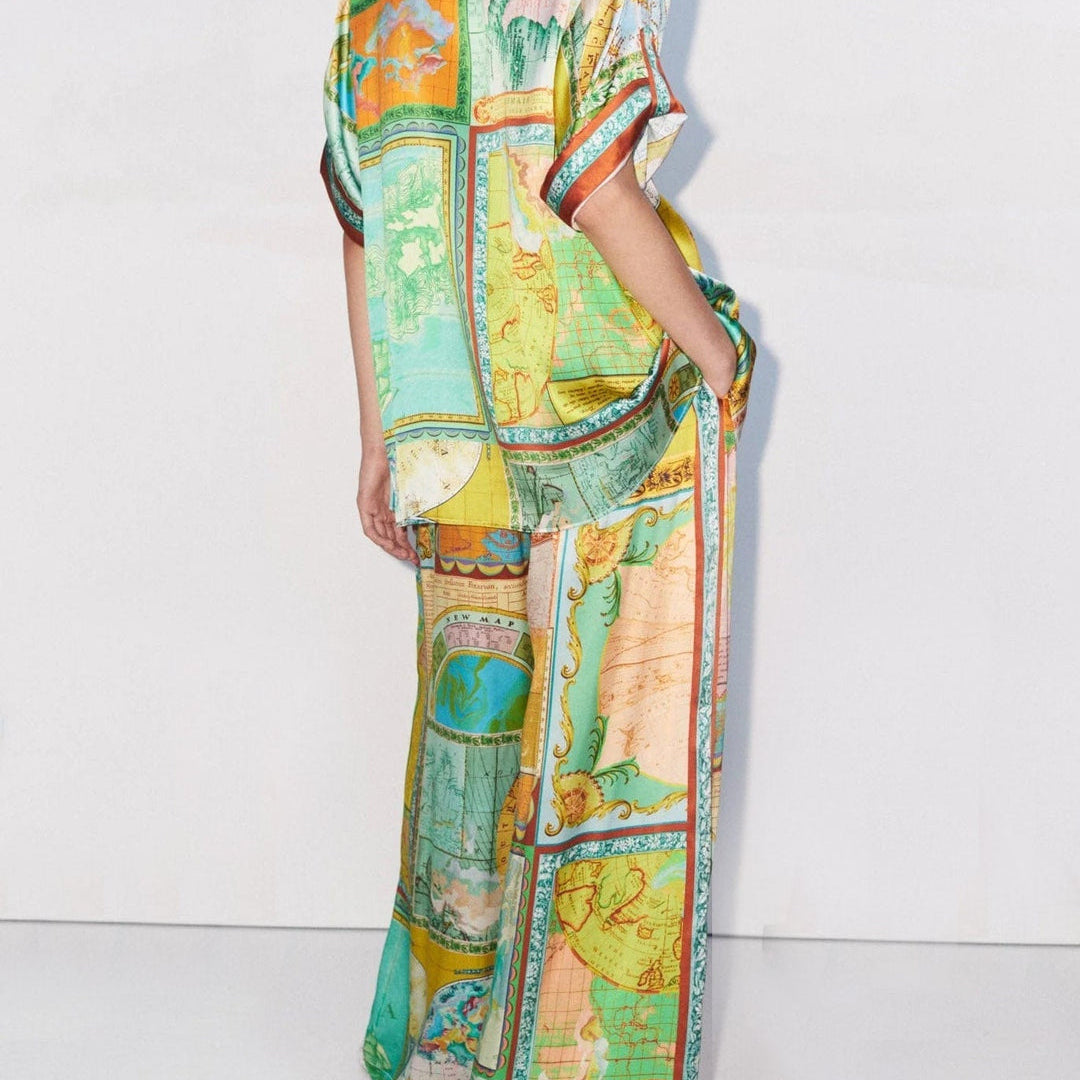 Voyagera Harita Desenli Gömlek