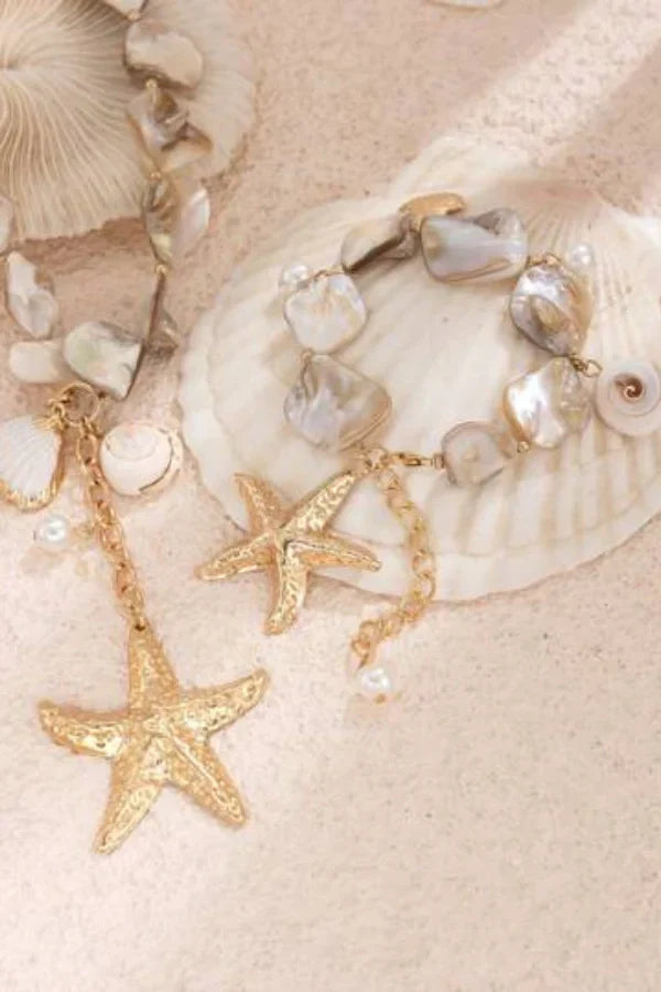 Tatiana Deniz Kabuğu Kolye ve Bileklik Seti