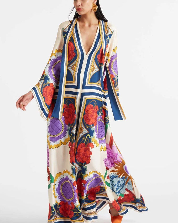 Taormina Placée Rust Magnifico Elbise