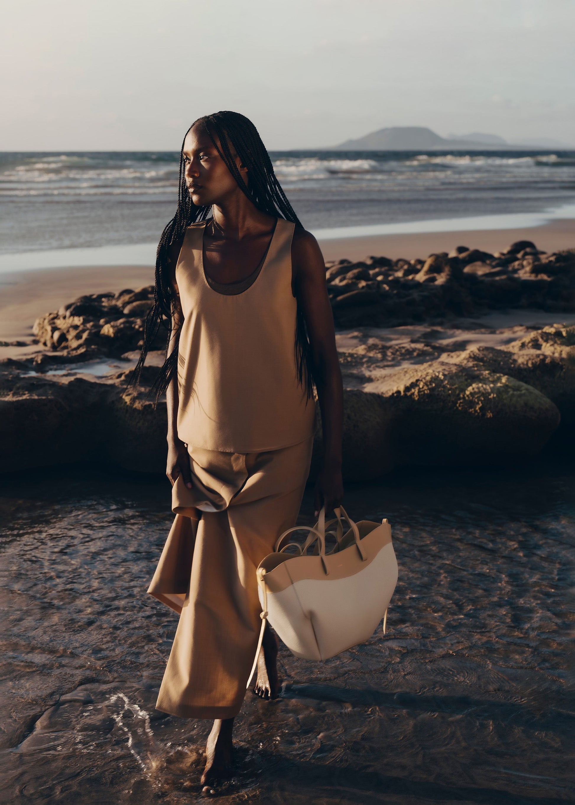 Cirelle Tote Çanta - Beyaz/Bej