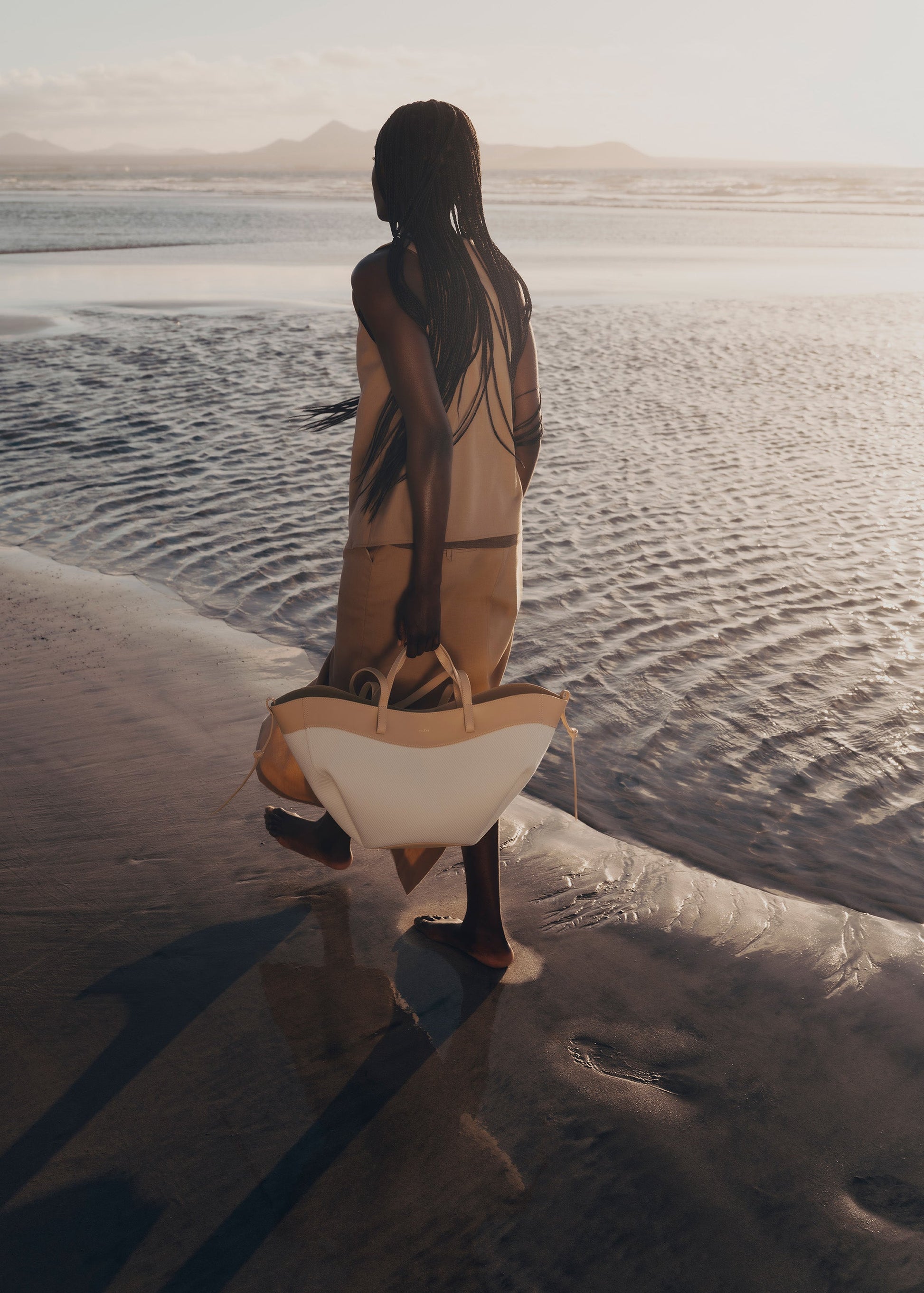 Cirelle Tote Çanta - Beyaz/Bej