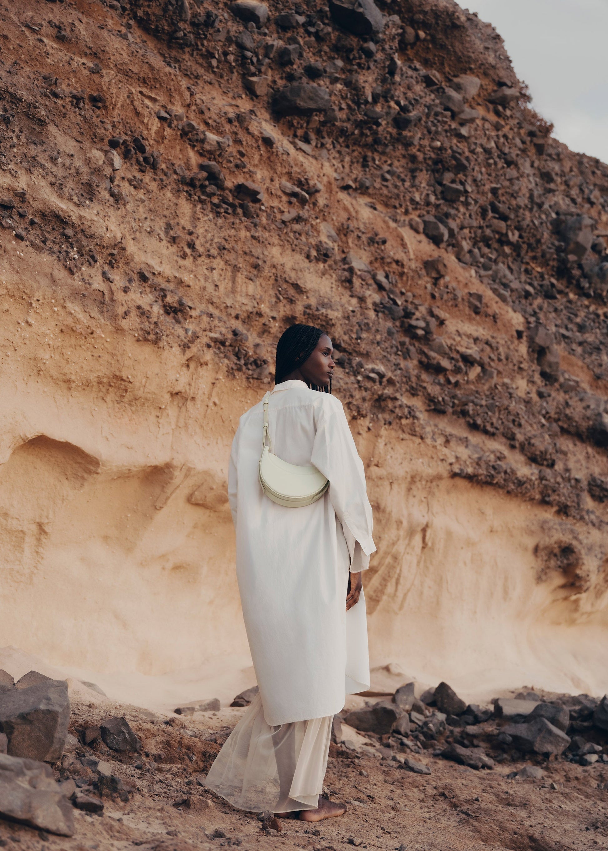 Avelin Omuz Çantası - Krem