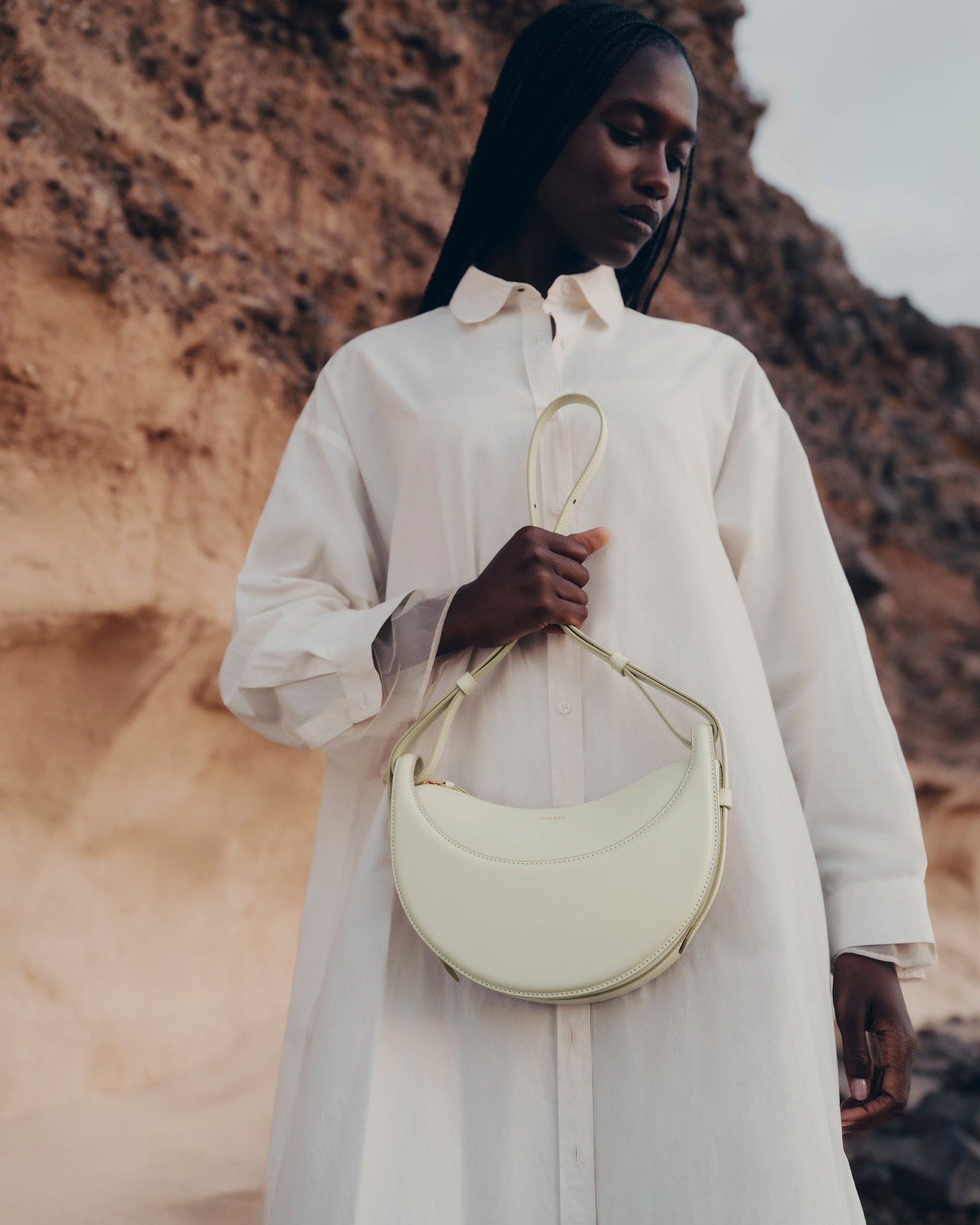 Avelin Omuz Çantası - Krem