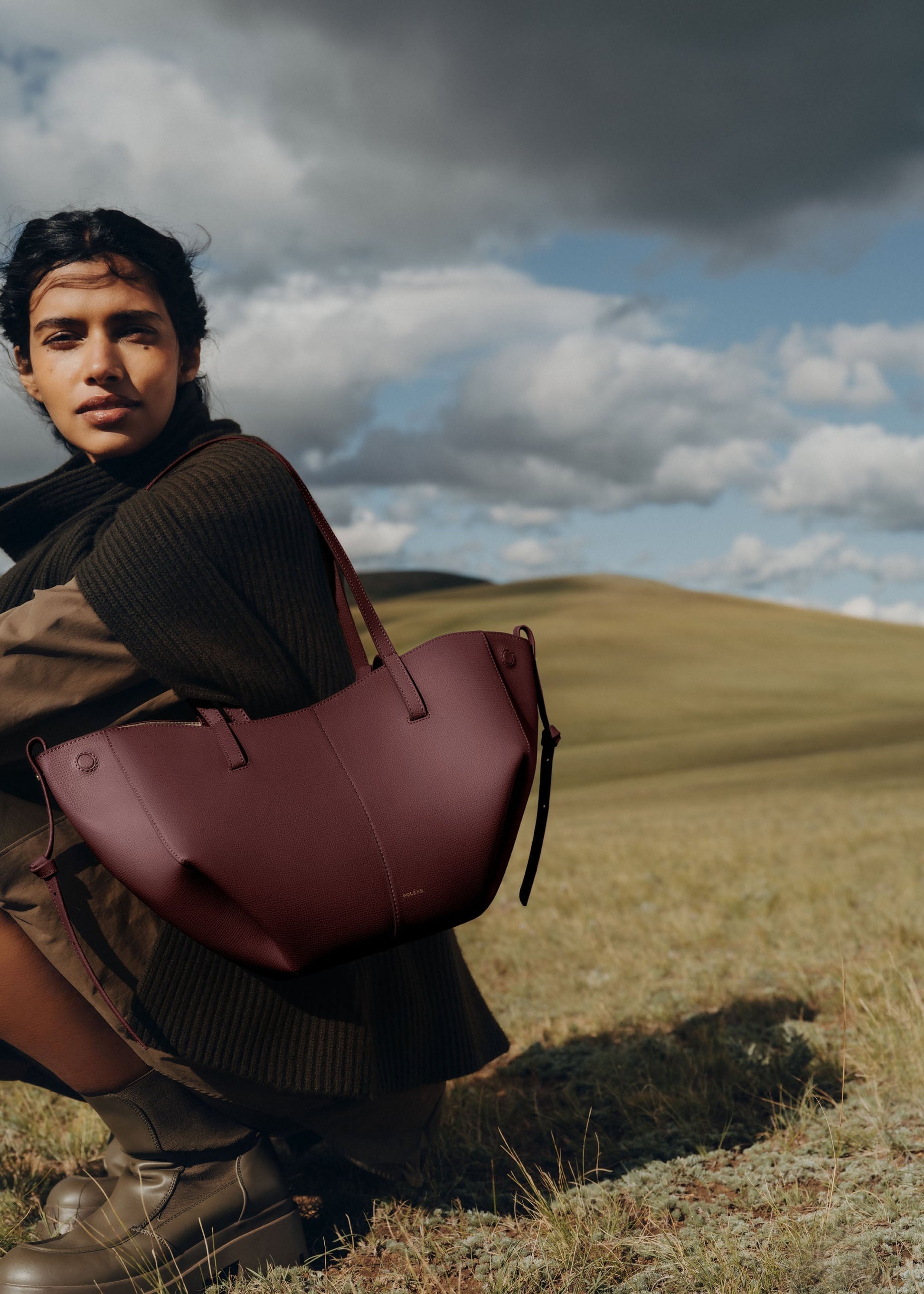 Cirelle Small Tote Çanta - Vişne kırmızısı