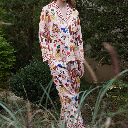 Pembe Tatlı Köpek Pijama Takımı