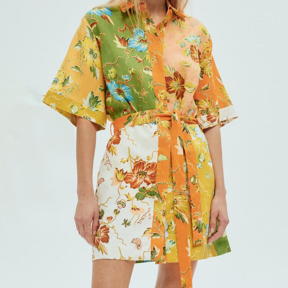 Çiçek Dansı Mini Elbise