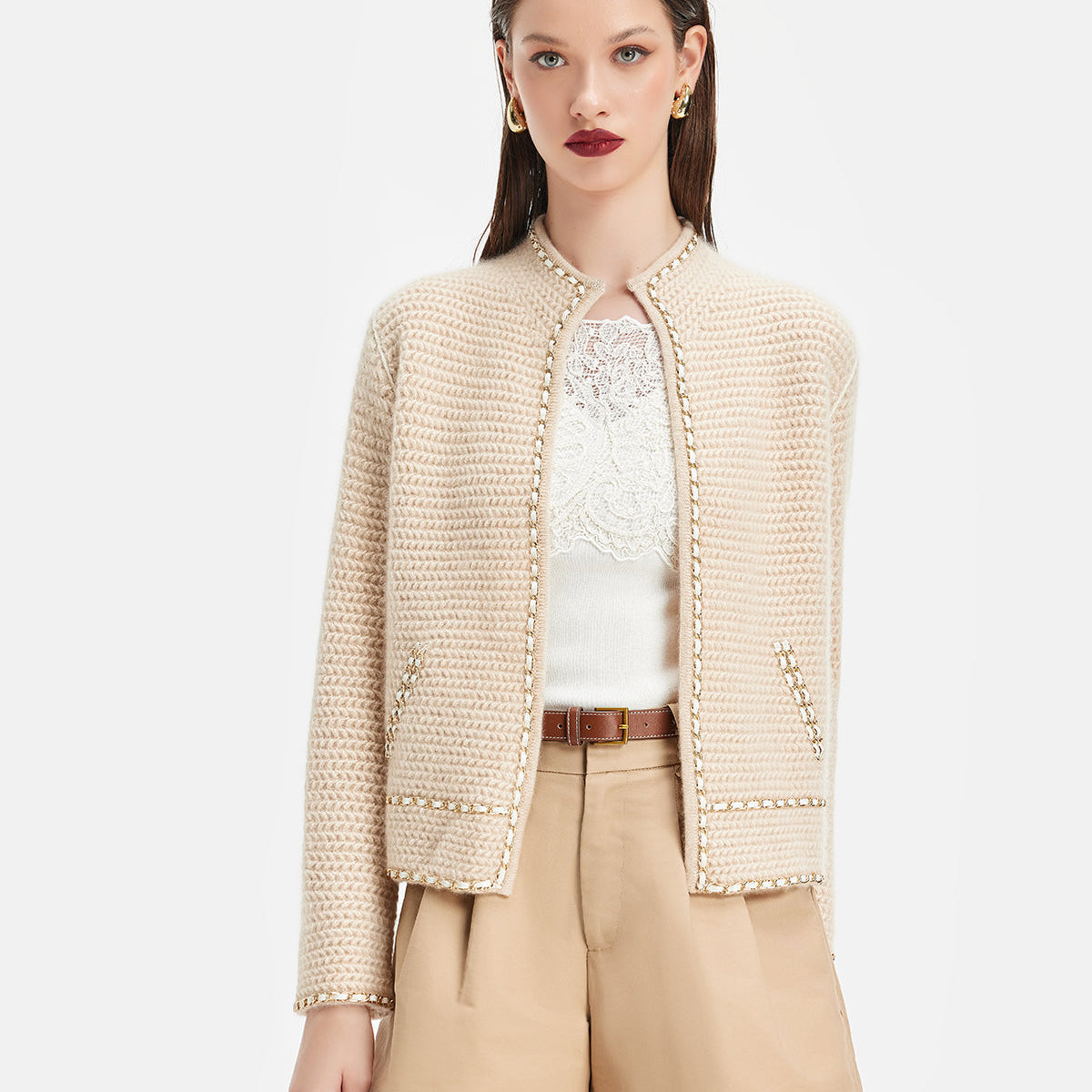 Elişi Zincirli Tığ Ceket