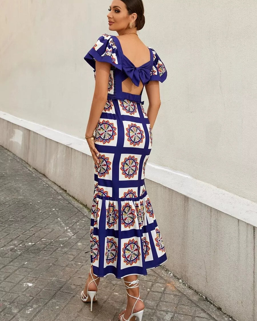 Patchwork Maxi Elbise