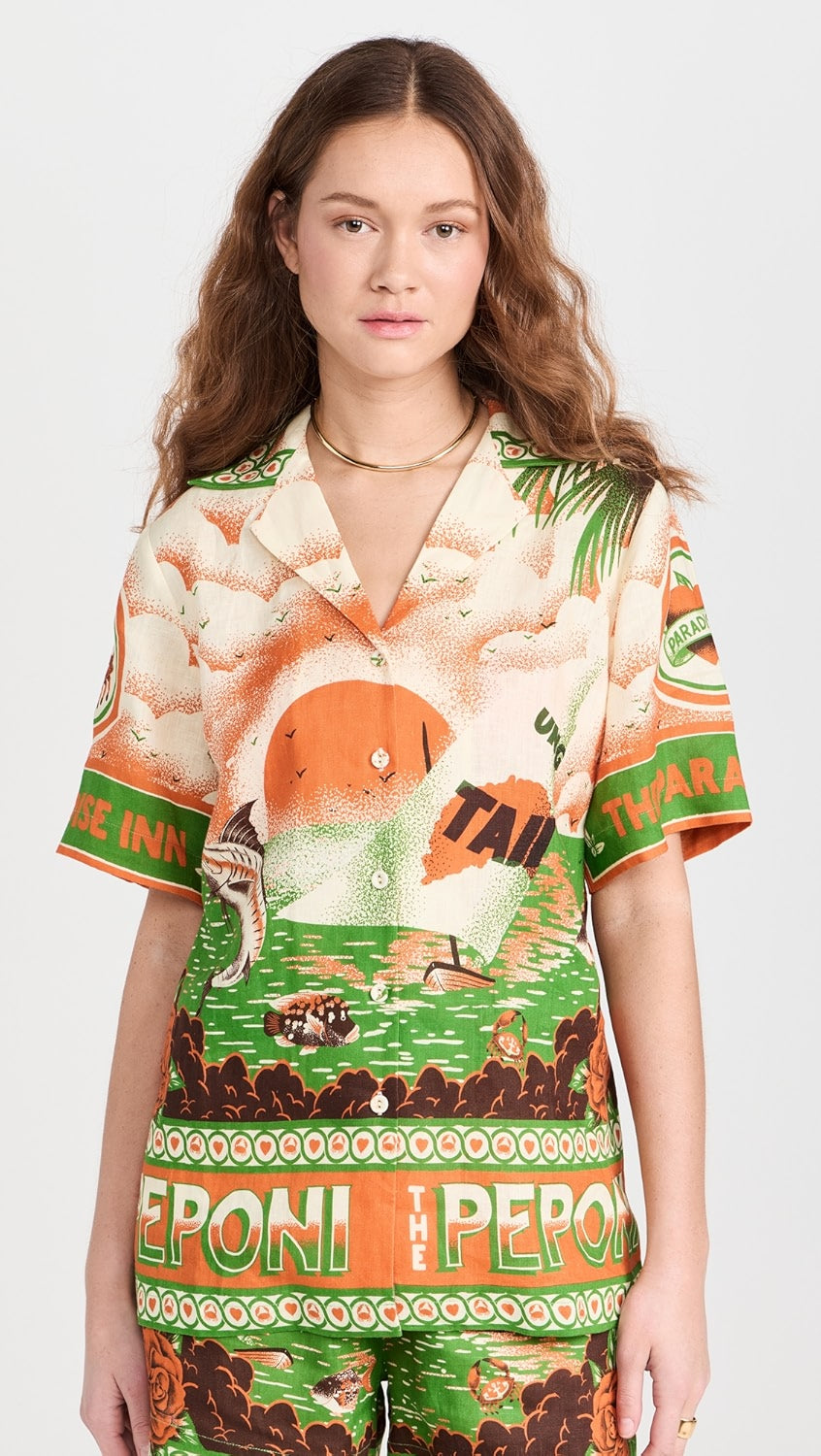 Tropik Günbatımı Gömlek & Şort Takımı