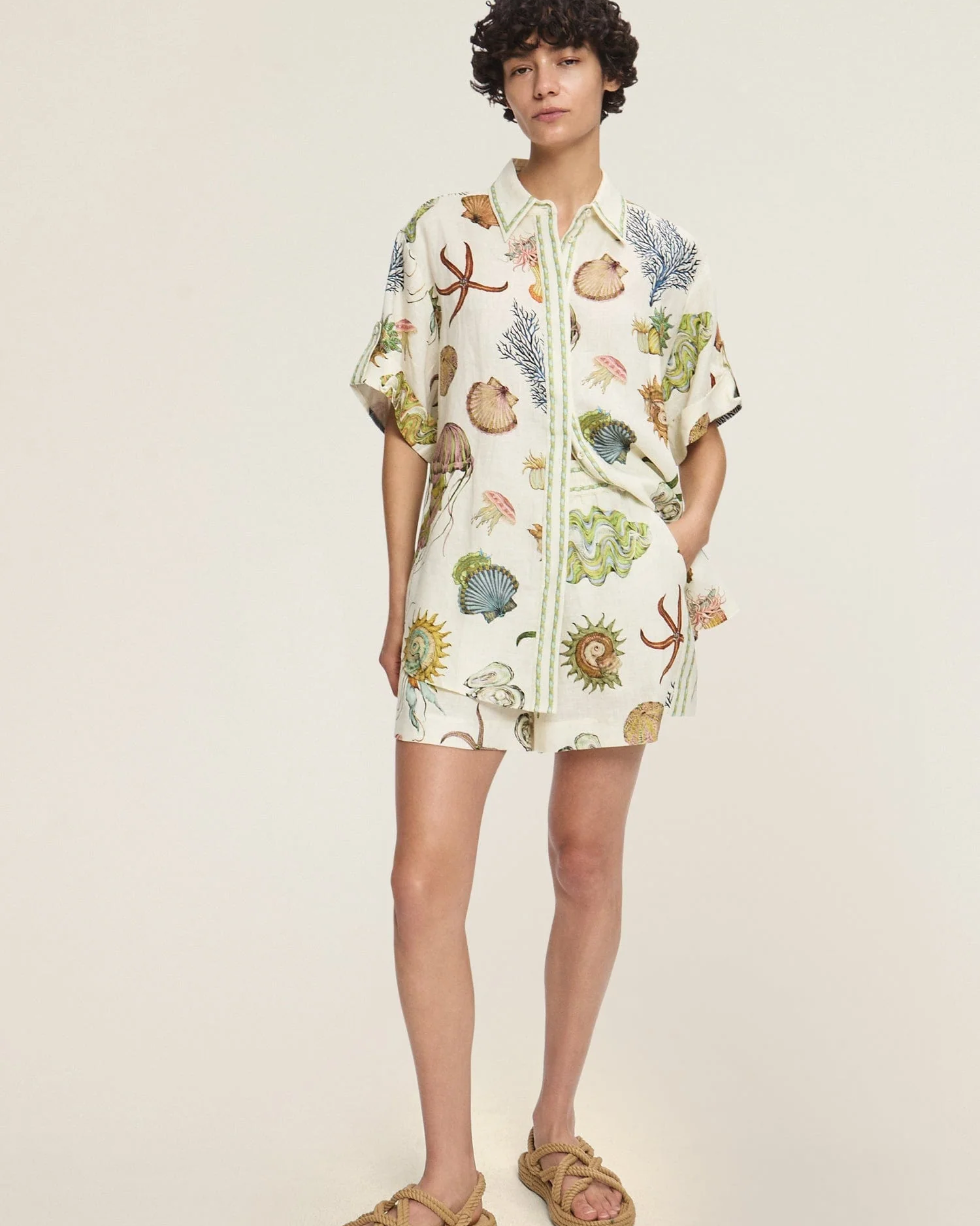 Ocean Garden Oversize Gömlek