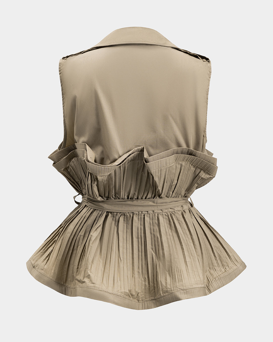 Pileli Volanlı Bağcıklı Ceket