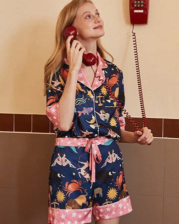 Zincir desenli pijama takımı