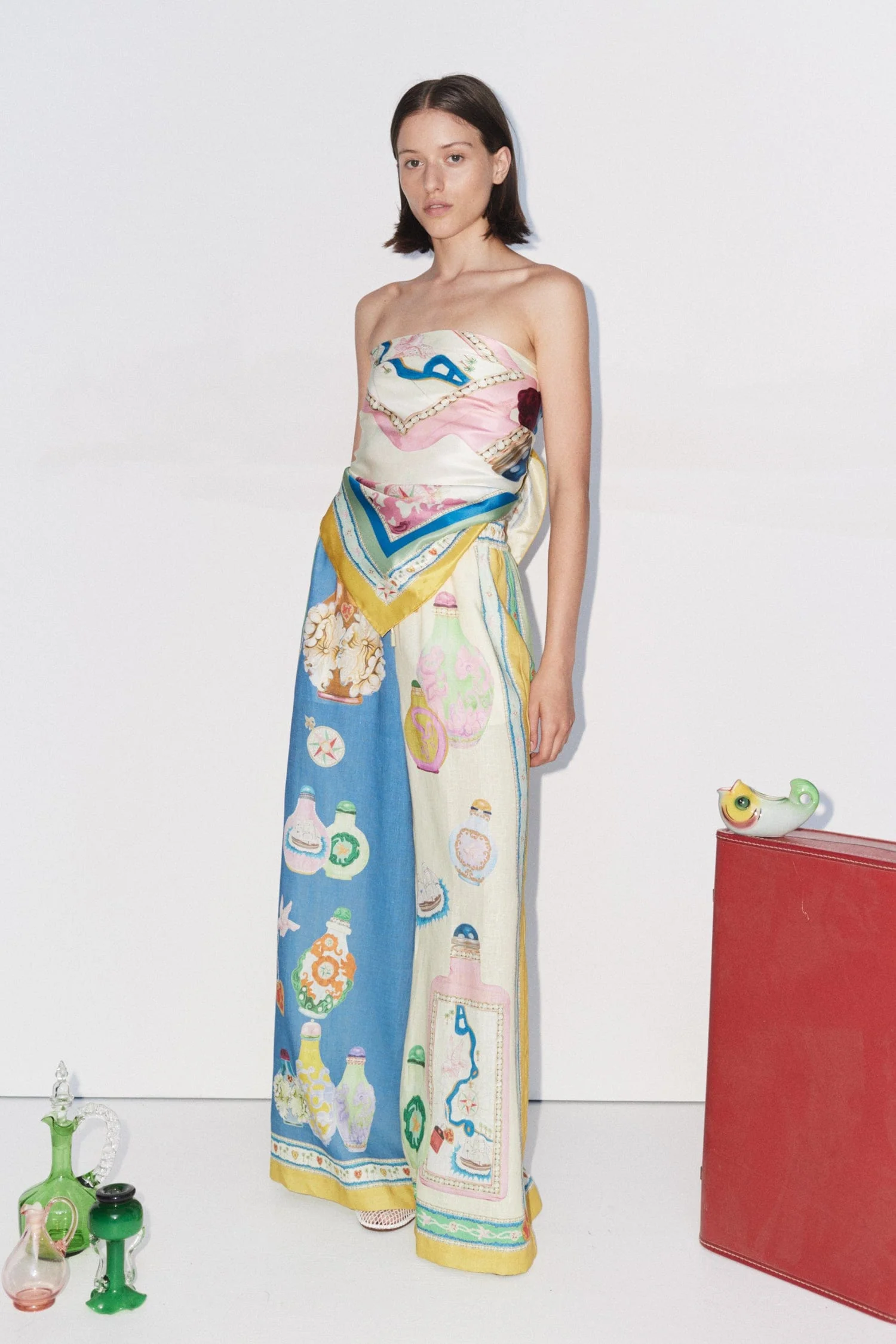 Alchemy Bottles Renk Bloklu Palazzo Pantolon