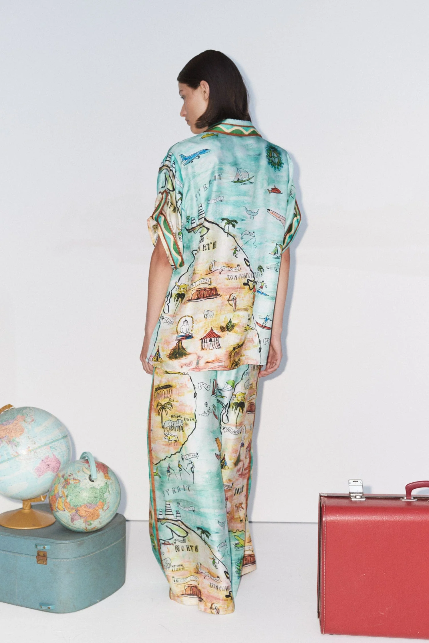 Cartolina Desenli Oversize Gömlek