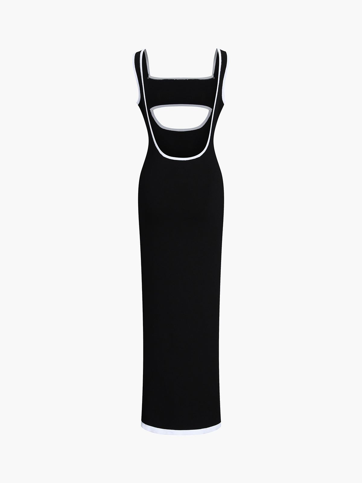 Kontrast Kesim Kesim Uzun Kazak Elbise