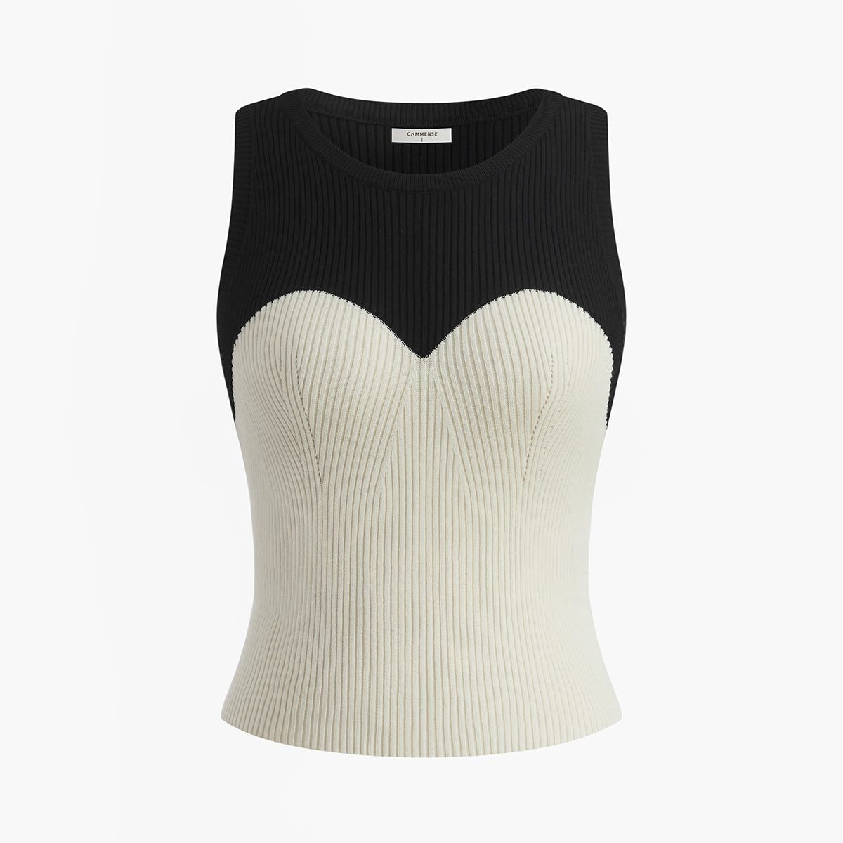 Kontrast Trim İnce Kazak Yelek