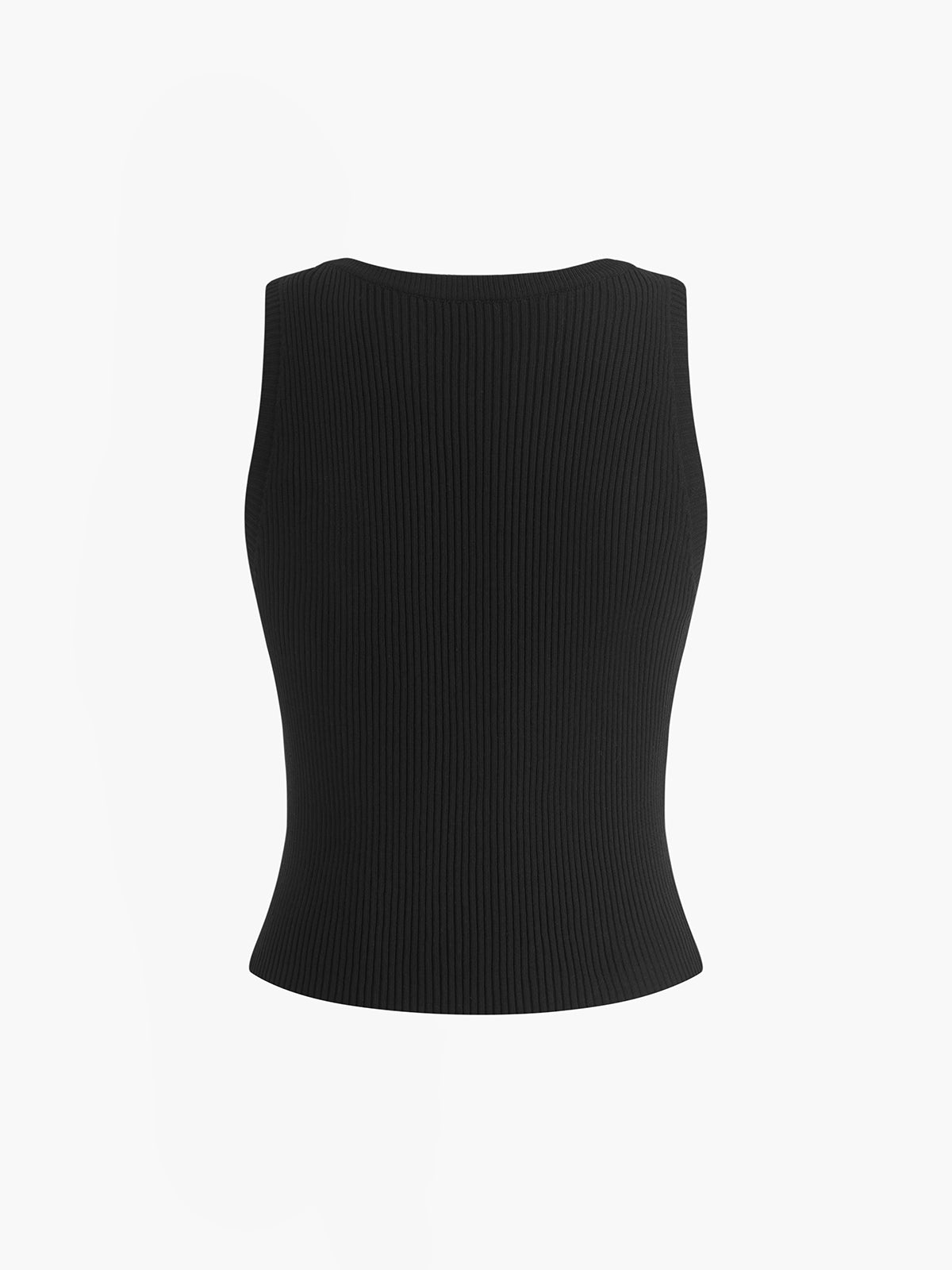 Kontrast Trim İnce Kazak Yelek