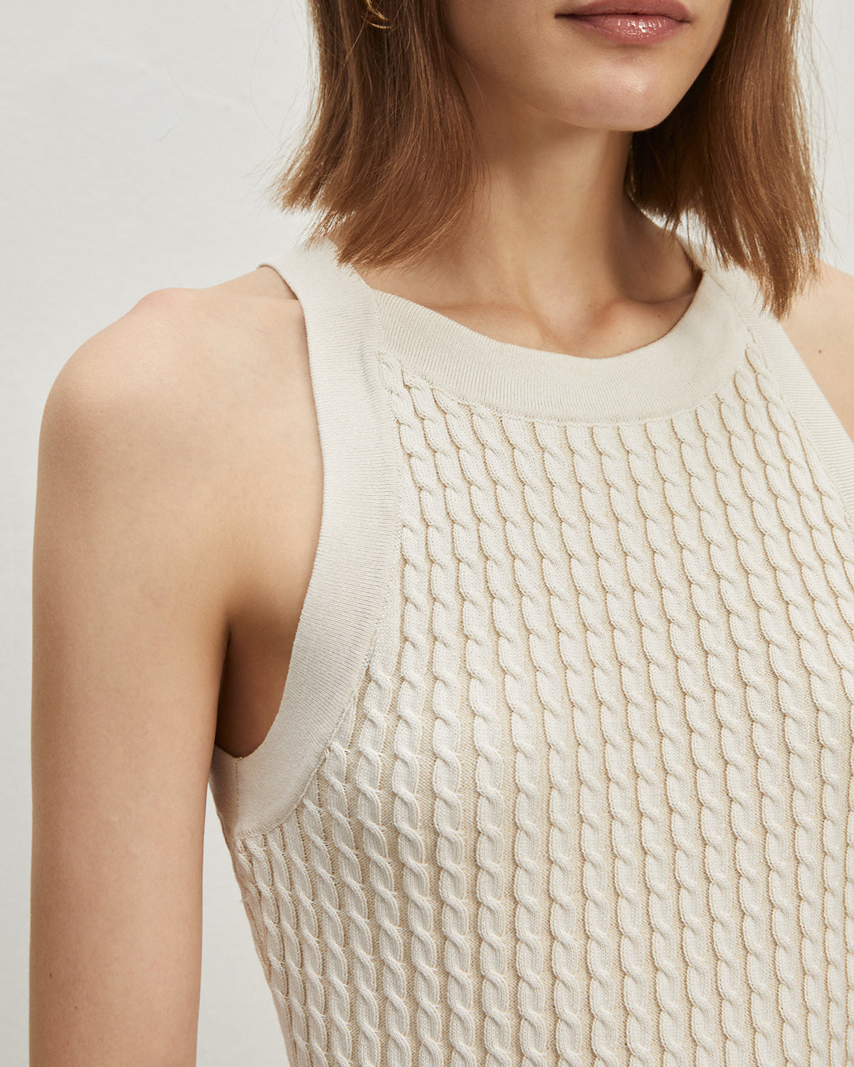 Düz Yuvarlak Yaka Kazak Yelek