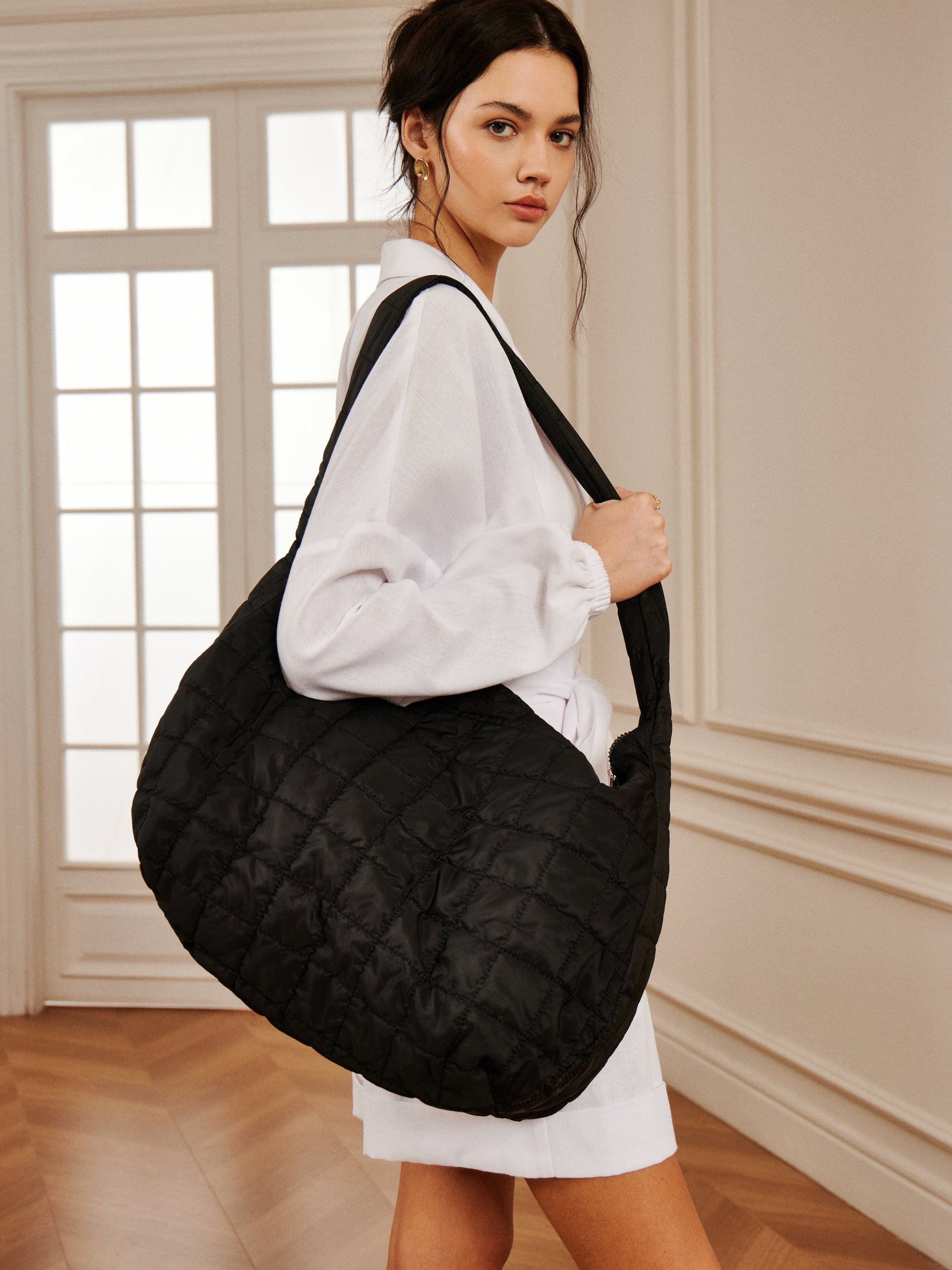 Quilted Luxe Tote Bag