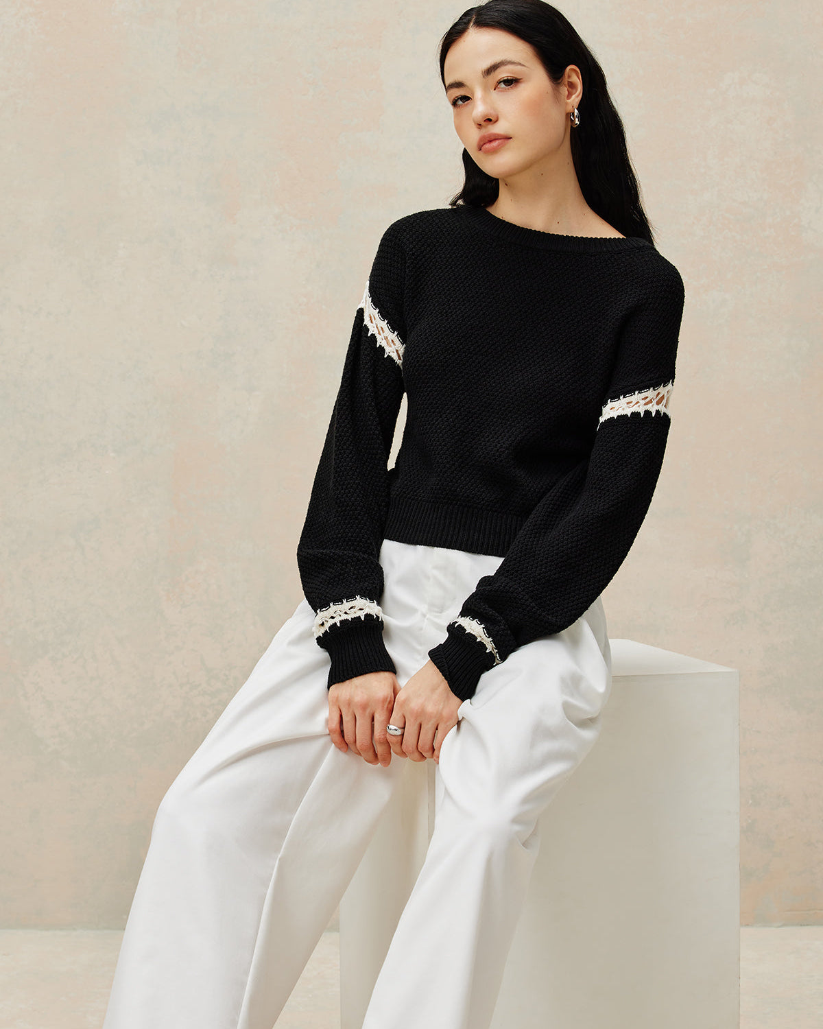 Patchwork Tasarım Kazak