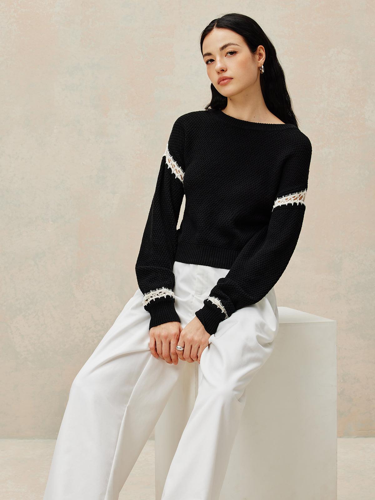 Patchwork Tasarım Kazak