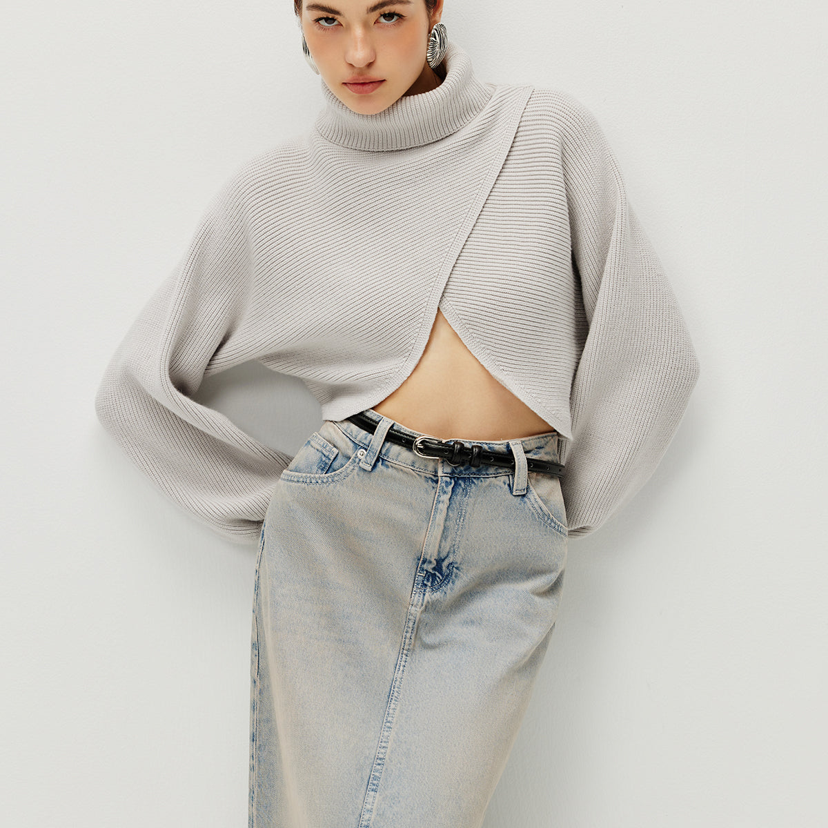 Turtleneck Yarasa Kol Kazak