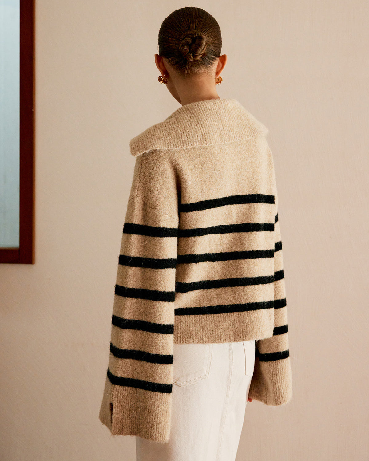 Büyük Boy Çizgili Kazak