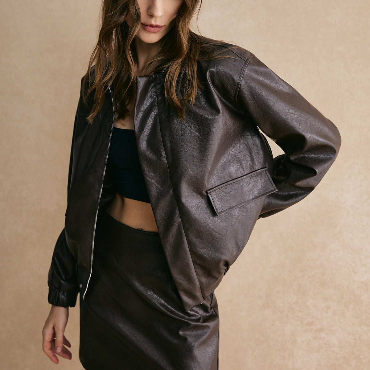 Vintage Suni Deri Ceket