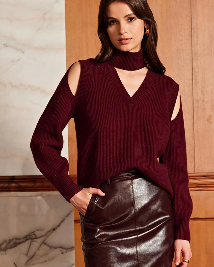 Büyük Boy Yün Karışımlı Yivli Kesim Kazak