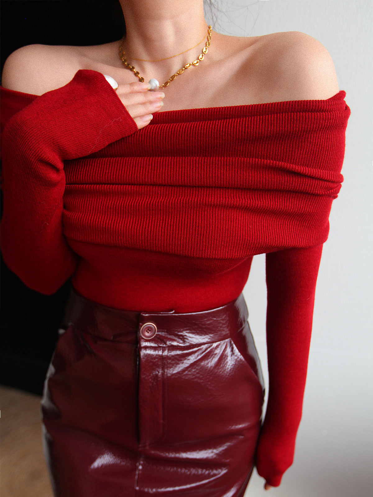 Yün Karışımlı Zarif Kıvrımlı İnce Kazak