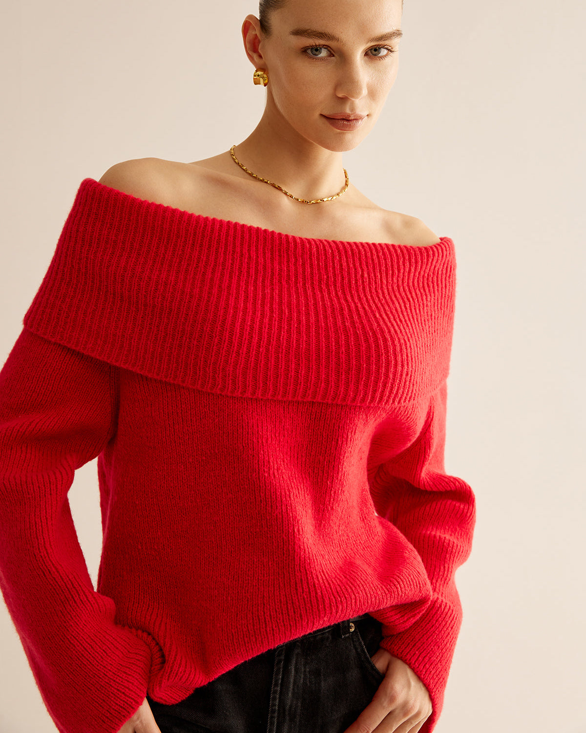 Omuz Açık Yivli Kazak