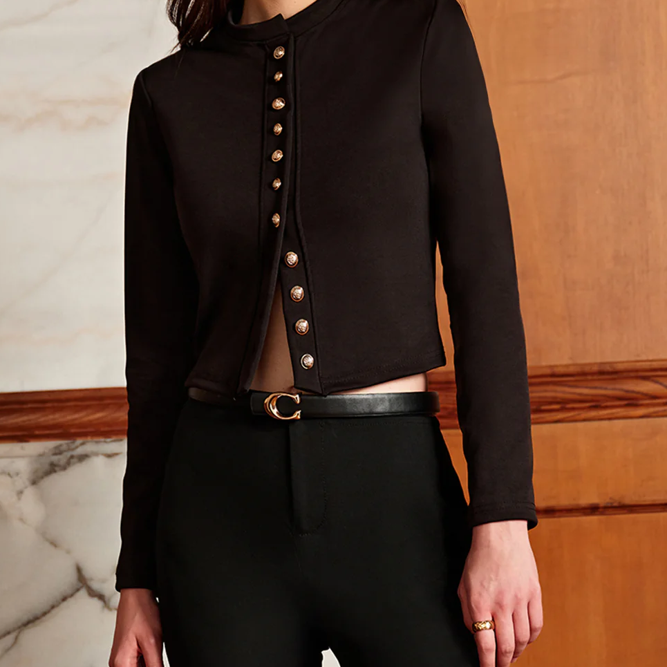 Düğmeli Kısa Ceket