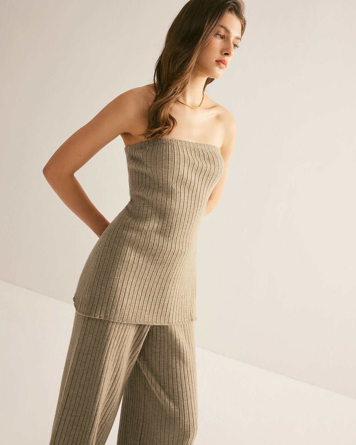 Kaburgalı Askısız Yırtmaçlı Kazak Yelek