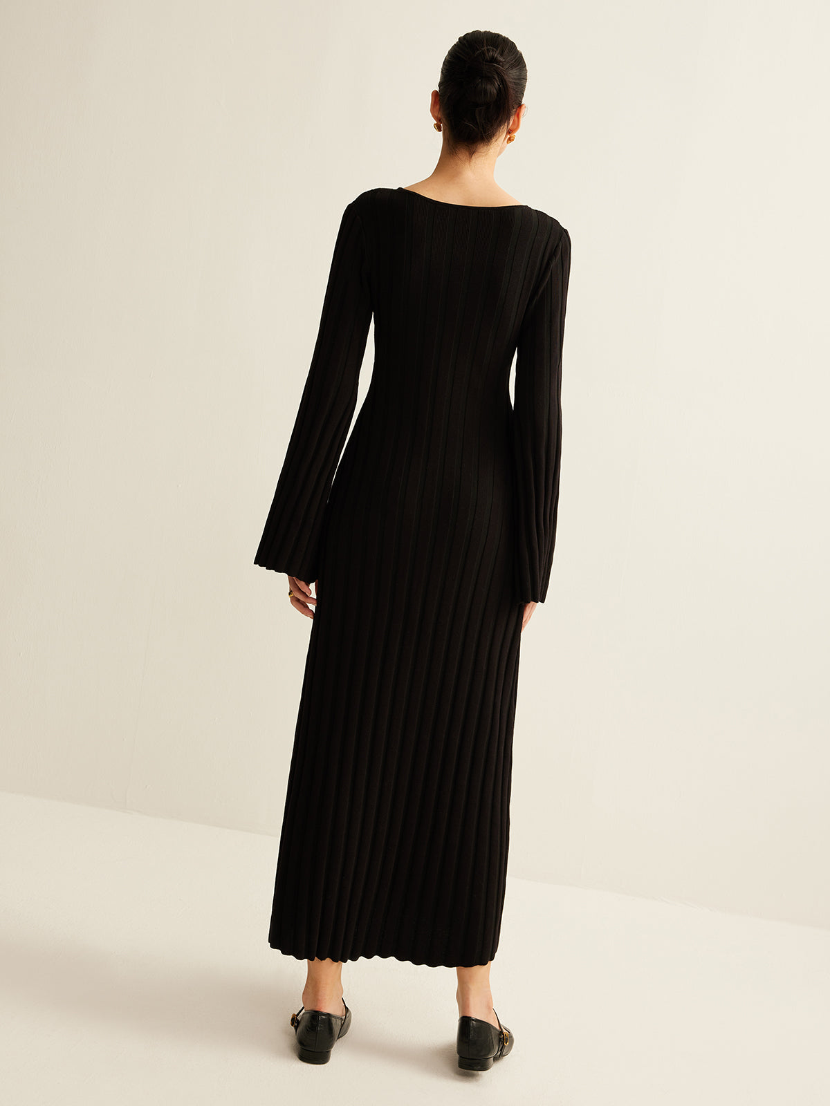 Kesik Yumuşak Kazak Elbise