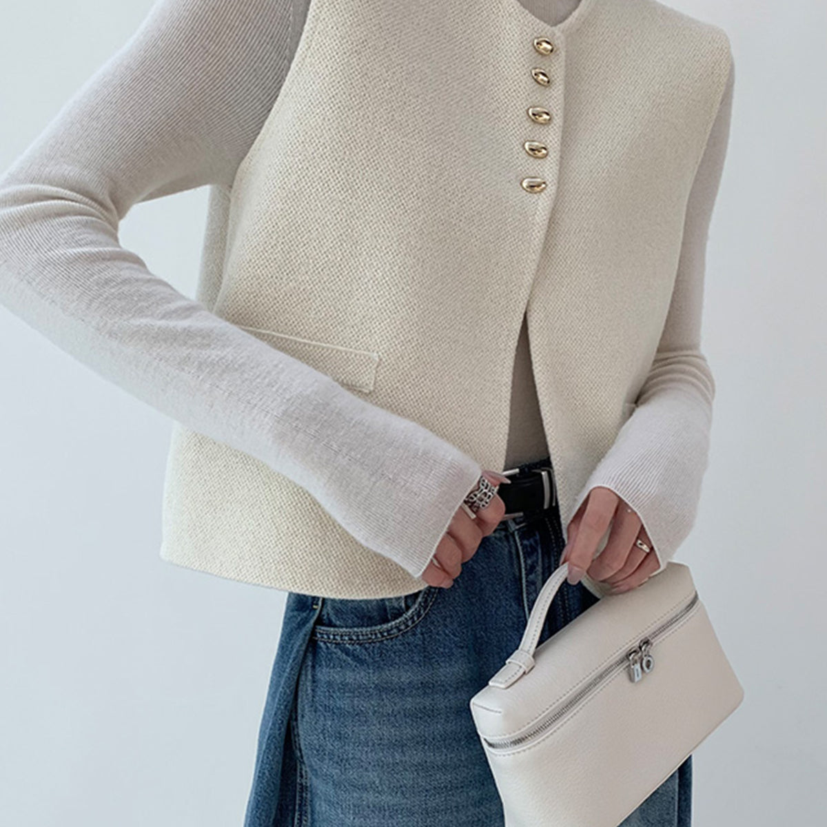 Şık Bölünmüş Kazak Yelek