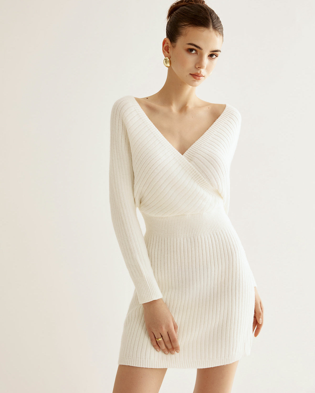 Çapraz Büzgülü Kazak Elbise