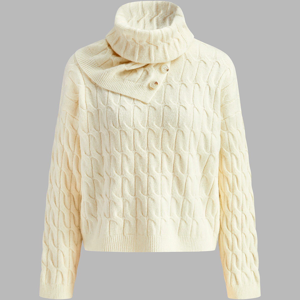 Düğmeli Atkılı Kablo Kazak