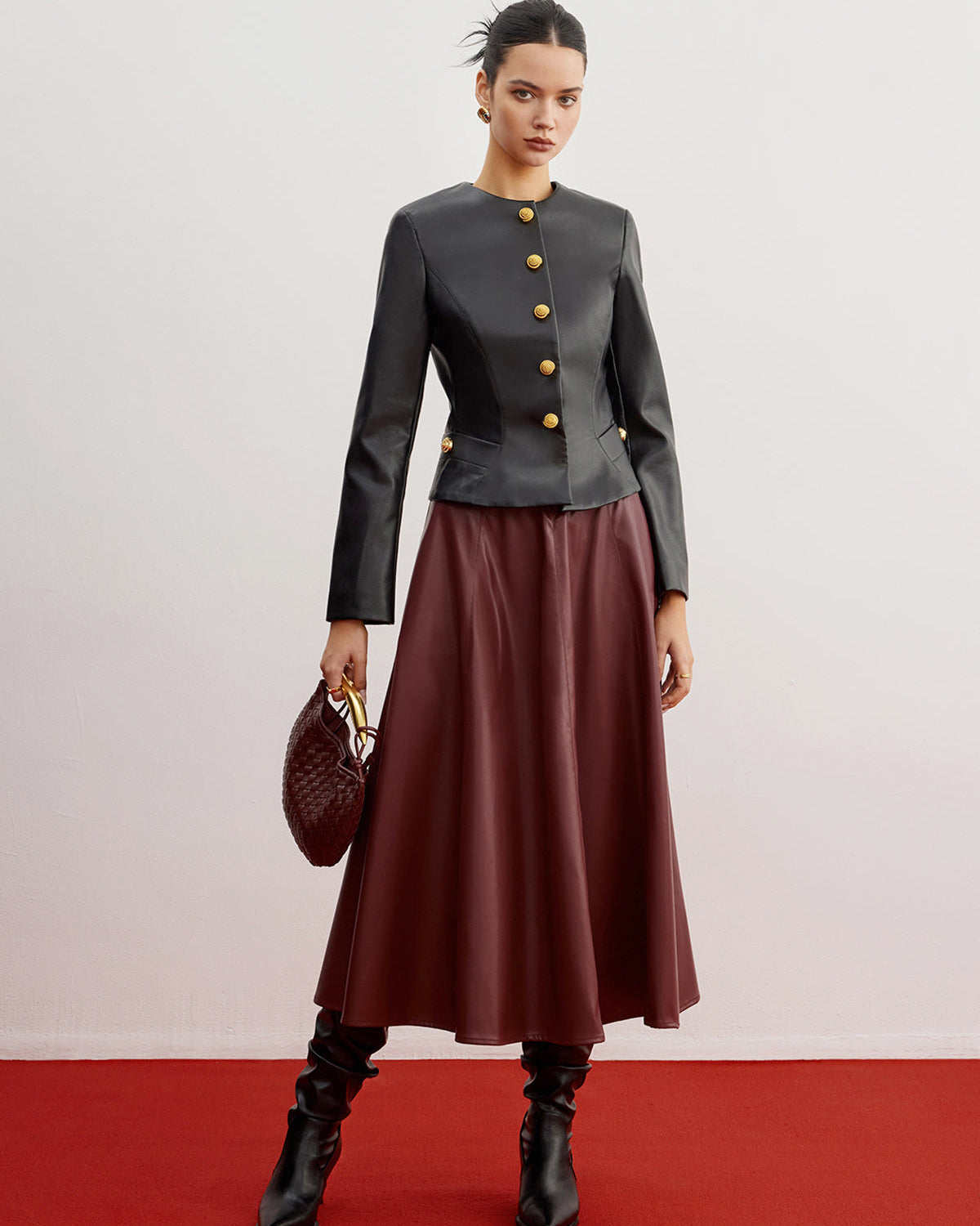 Günlük Suni Deri İnce Ceket