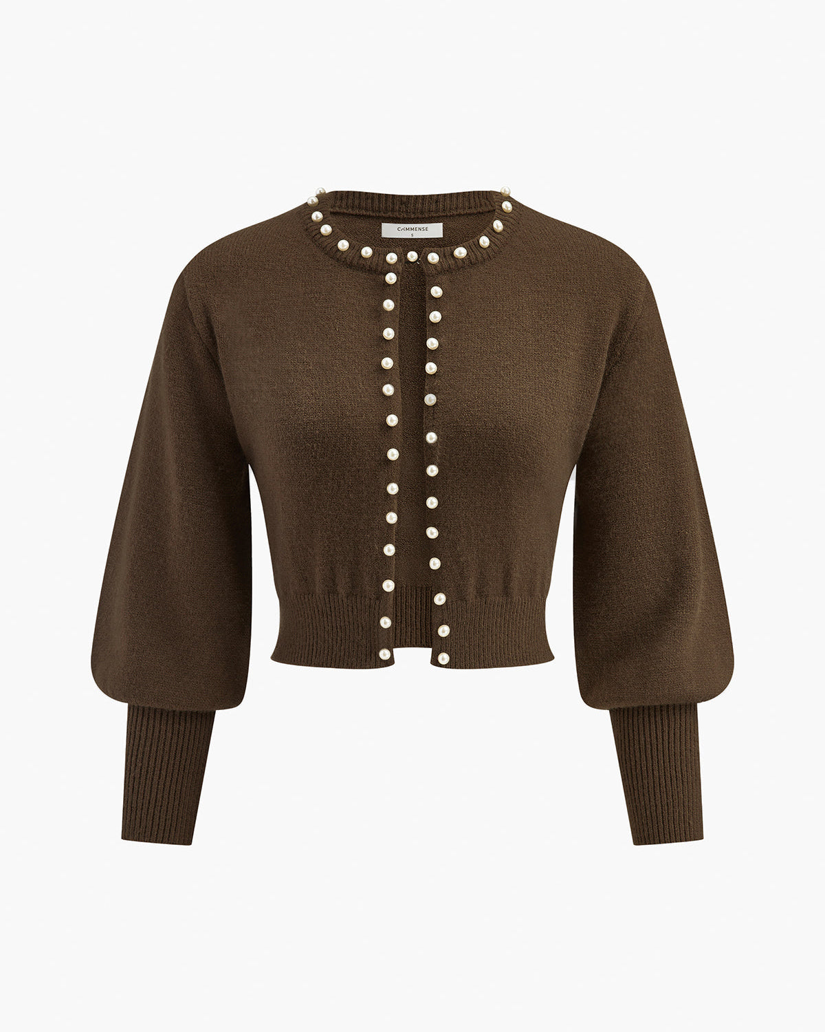 İnci Detaylı Volan Kol Triko Bluz