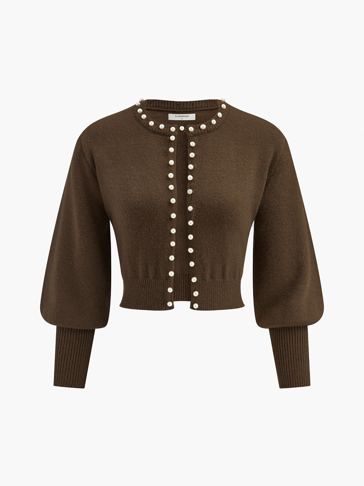 İnci Detaylı Volan Kol Triko Bluz