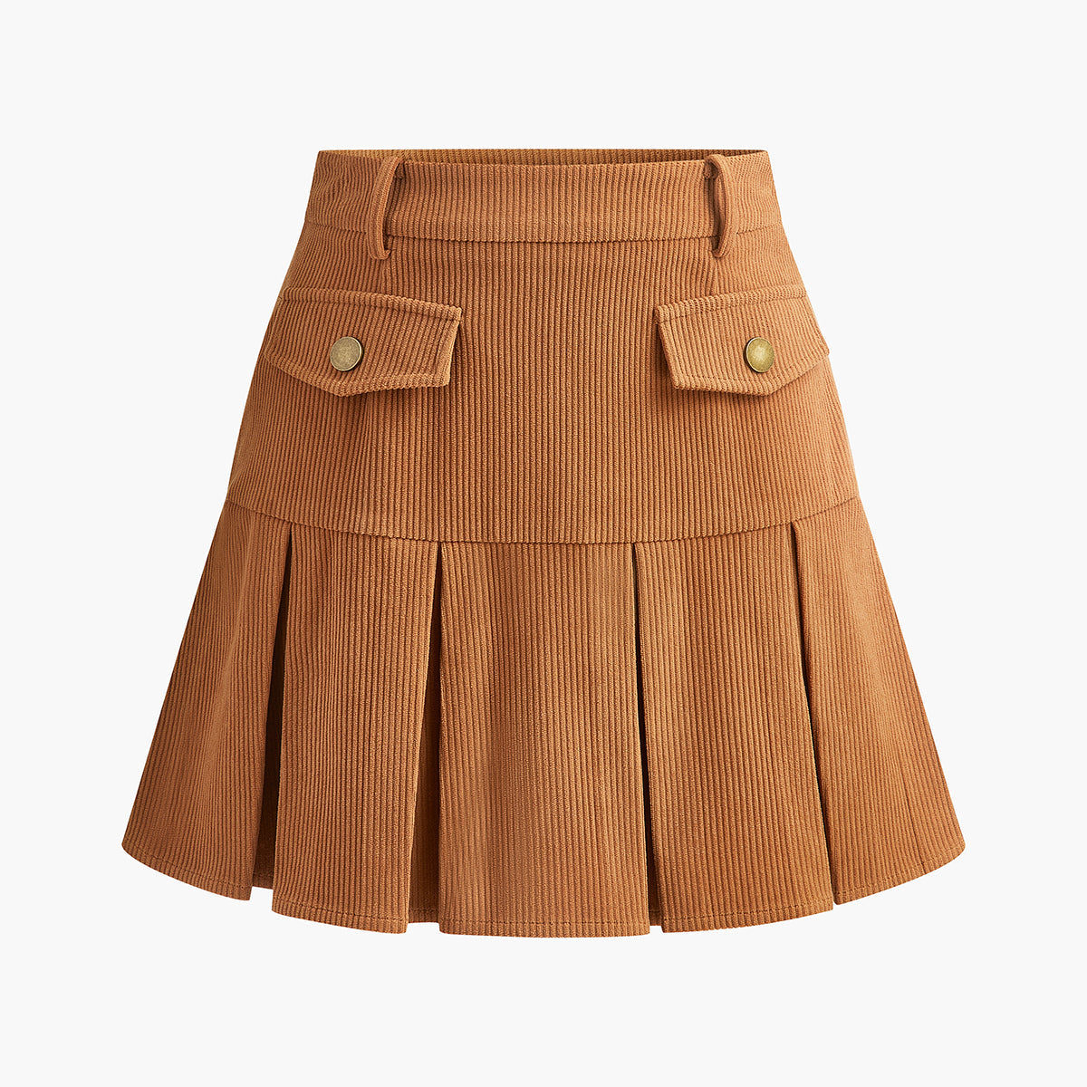 Kadife Pileli Mini Etek