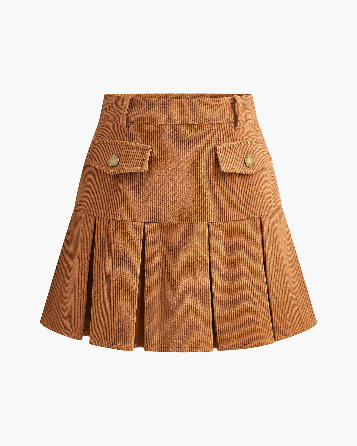 Kadife Pileli Mini Etek