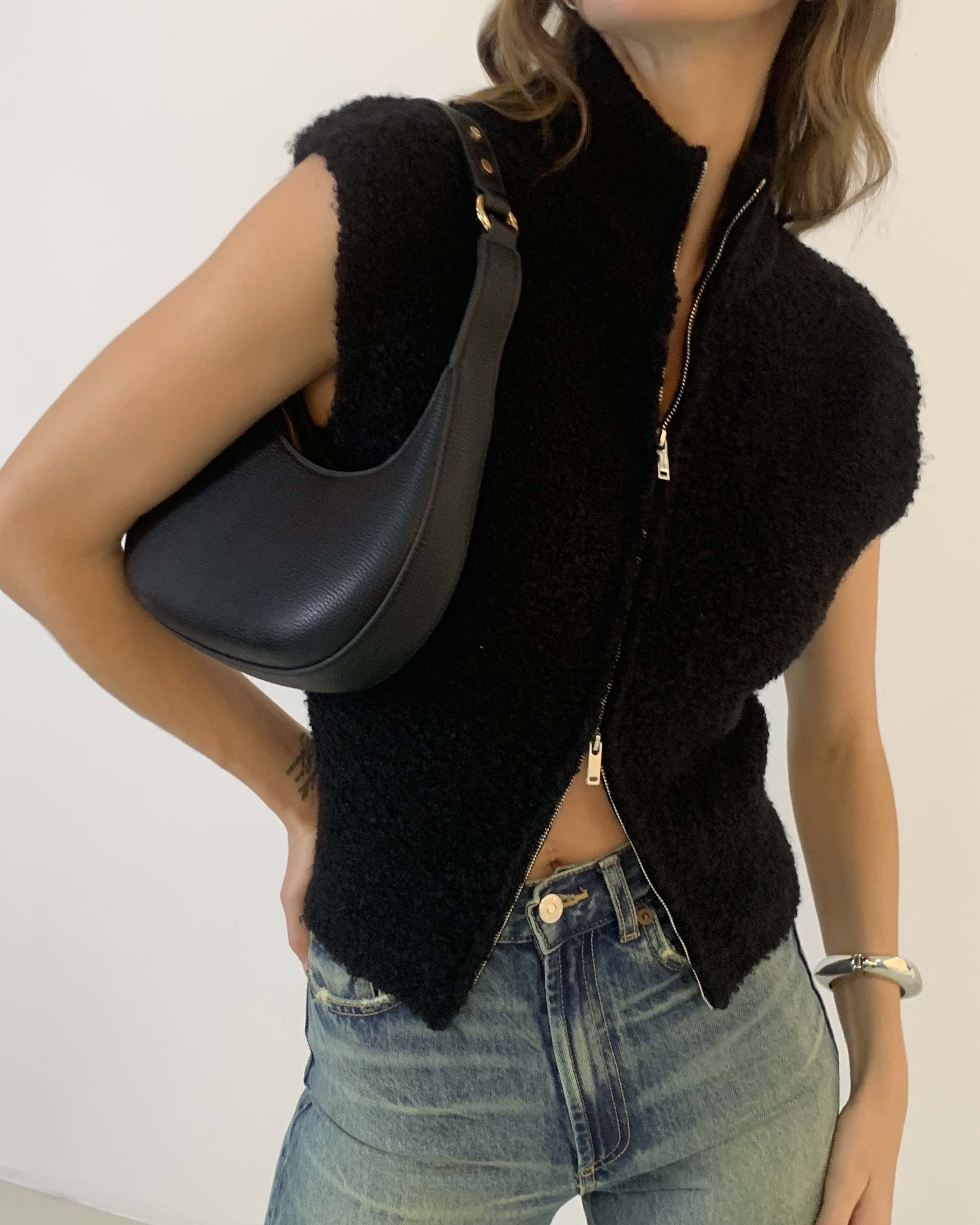 Çift Yönlü Fermuarlı Minky Hırka